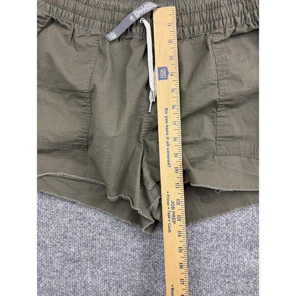 Vuori Shorts Womens XL Olive Green Drawstring Raw Hem Pockets Athleisure SWS6563 - Picture 4 of 5